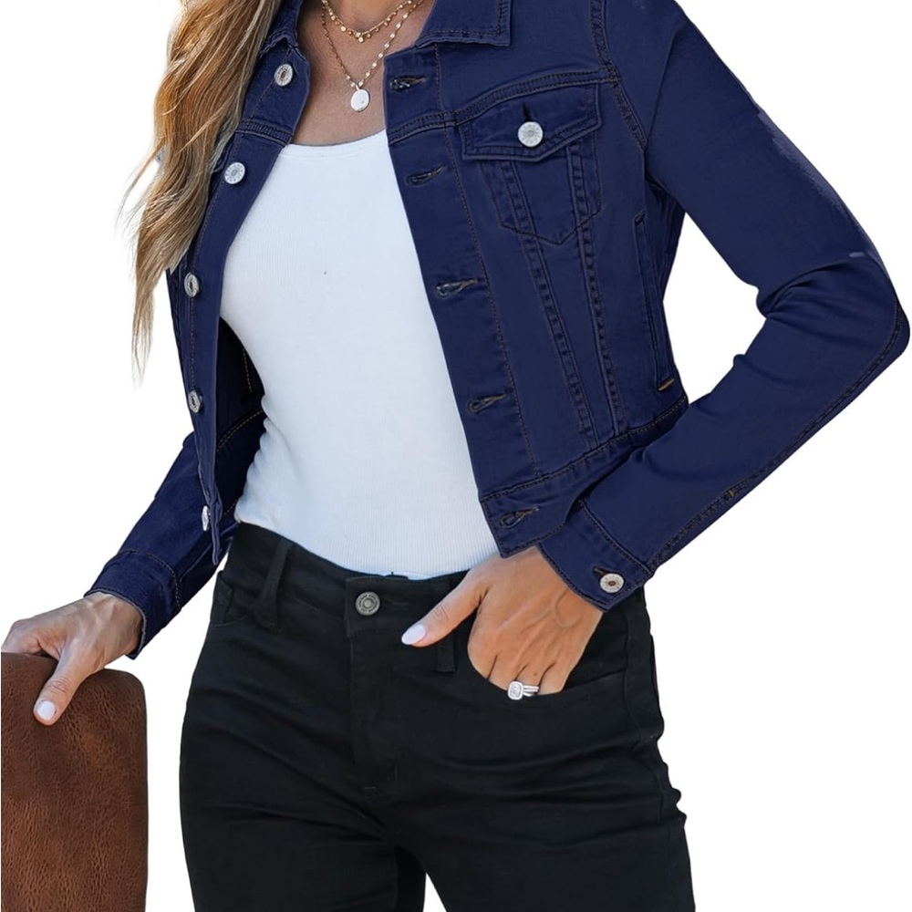 Dark Blue Denim Jean Jacket